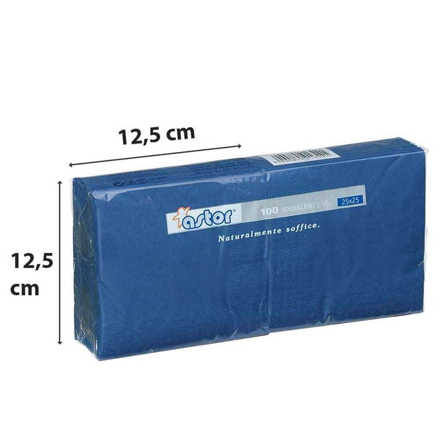 astor tovaglioli 25x25 2 veli 100pz blu ean 8000875016221