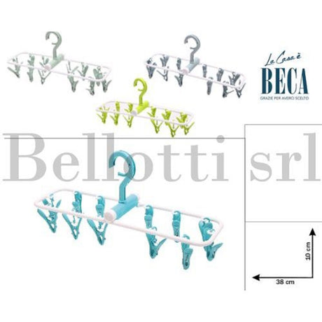 beca stendino pieghevole 12 pinze 38x10 cm ean 8056684773374