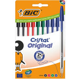 bic italia penna a sfera bic cristal original 10pz assortiti ean 3086123734760