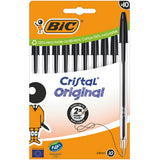 bic italia penna a sfera bic cristal original 10pz nero ean 3086123734753