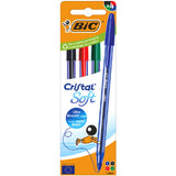 bic italia penna a sfera bic cristal soft 4pz assortiti ean 3086123734654