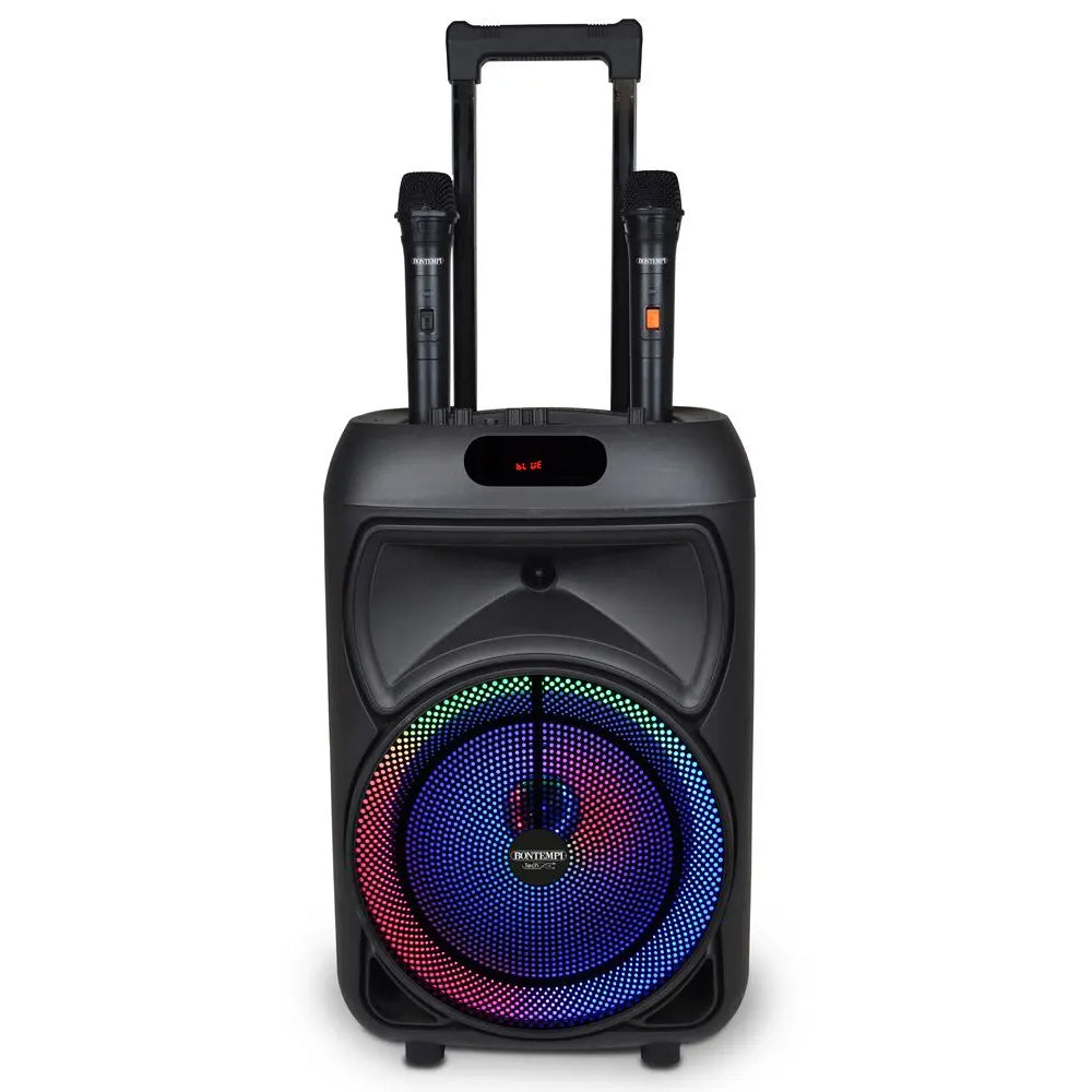 bontempi altoparlante karaoke trolley 2mic wirel 491090 ean 0047663368559