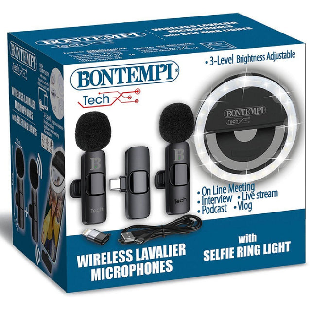 bontempi kit bontempi doppio microfono wireless luce ean 0047663367538