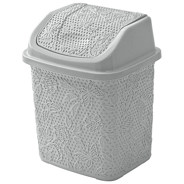immagine-1-brand-pattumiera-plastica-flower-5lt-grigio-ean-8056684773008