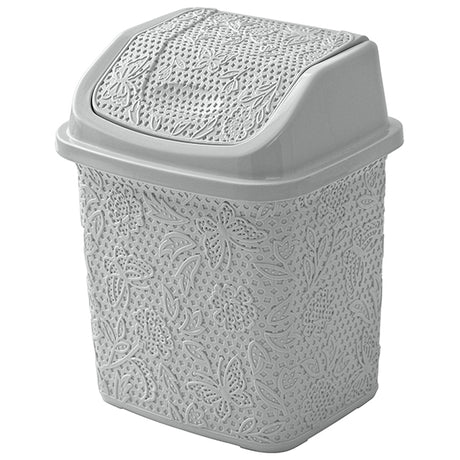 immagine-1-brand-pattumiera-plastica-flower-5lt-grigio-ean-8056684773008