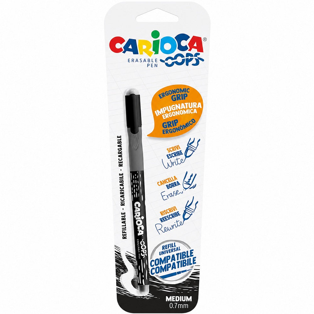 carioca penna carioca cancellabile ops nera con cappuccio ean 8003511410360