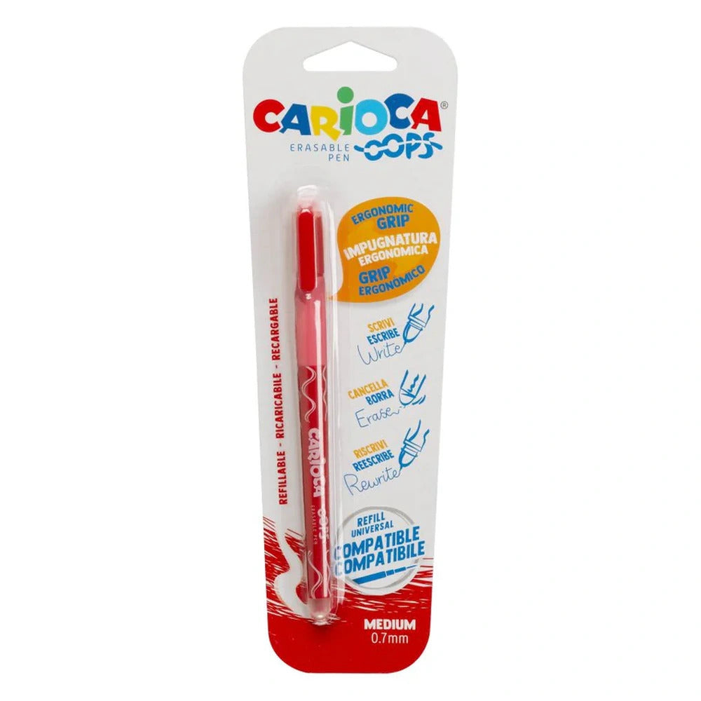 carioca penna carioca cancellabile ops rossa con cappuccio ean 8003511430368