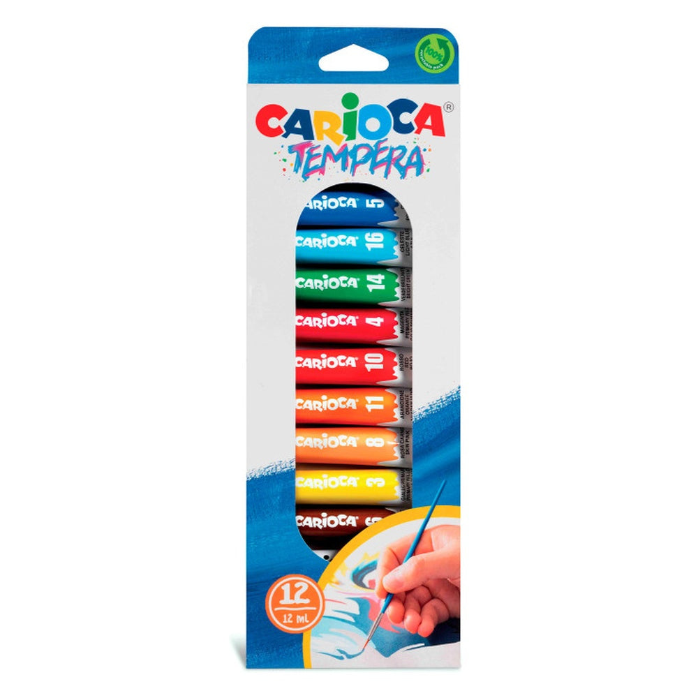carioca tempera 12 colori da 12ml made italy ean 8003511400149
