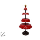 christmas collection albero 3 piani porta oggetti in latta rosso 42x91 ean 8053482284743