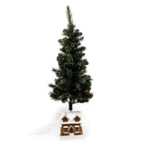 christmas collection albero blanc luci led a corrente e base legno ean 8034052826778