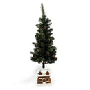 christmas collection albero blanc luci led a corrente e base legno ean 8034052826778