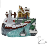 christmas collection casa con lago con movimento e luce assortito ean 8053482251813