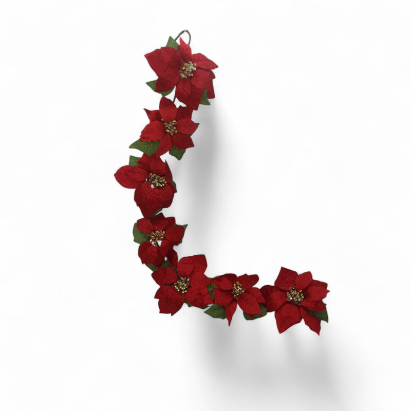 christmas collection ghirlanda 105cm con 7 stelle di natale rosse ean 8052219016435