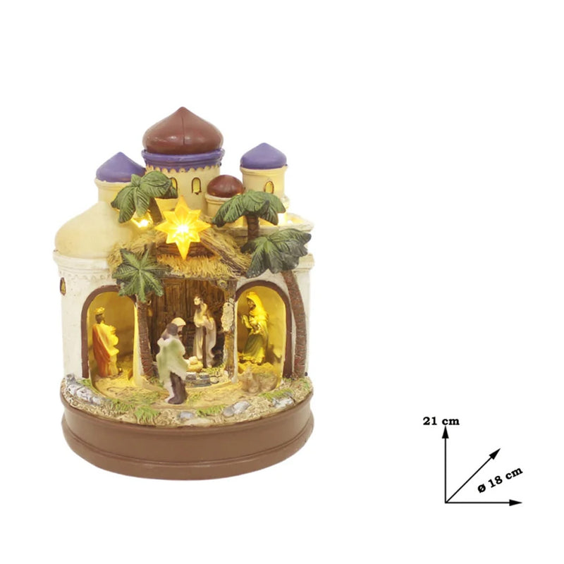 christmas collection nativita con movimento led e musica 21 cm ean 8059529978415
