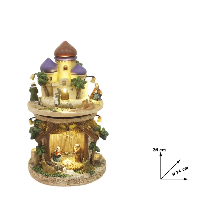 christmas collection nativita con movimento led e musica 26 cm ean 8059529978347