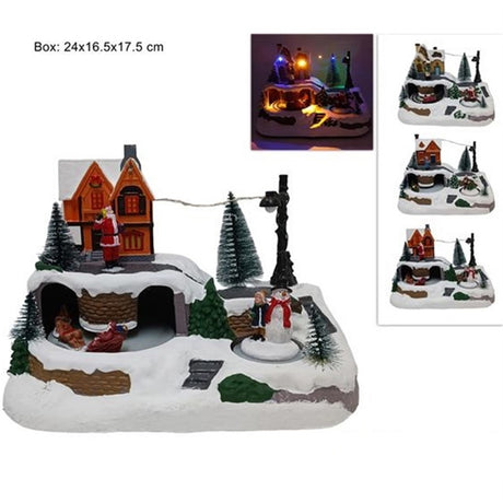 christmas collection pista da pattinaggio con movimento e led assortita ean 8053482251820