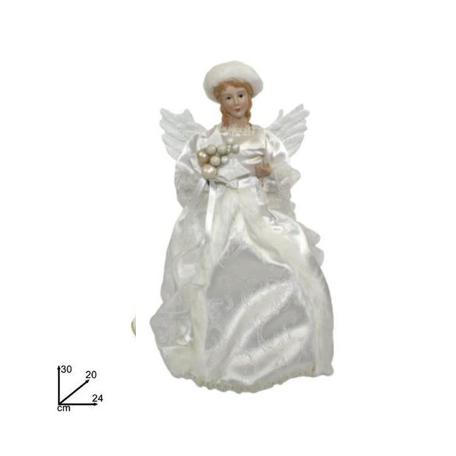 christmas collection puntale angelo 30 cm bianco ean 8033113378775