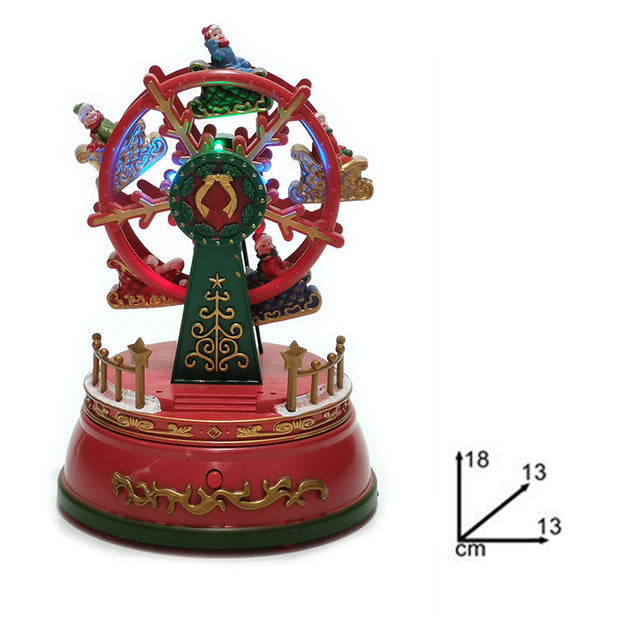christmas collection ruota panoramica con musica e luce 18 cm ean 8053482226569
