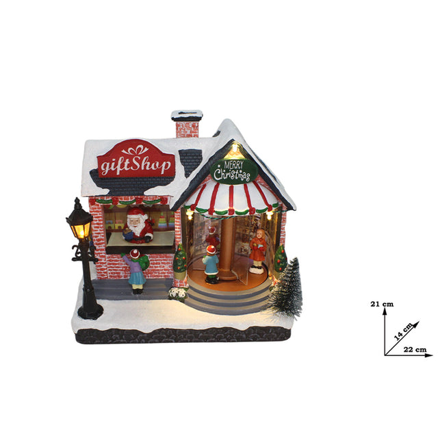 christmas collection villaggio gift shop con movimenti led e musica ean 8059529971898