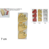 christmas cuori appendini set 3pezzi 7cm in pvc ean 8033113543258