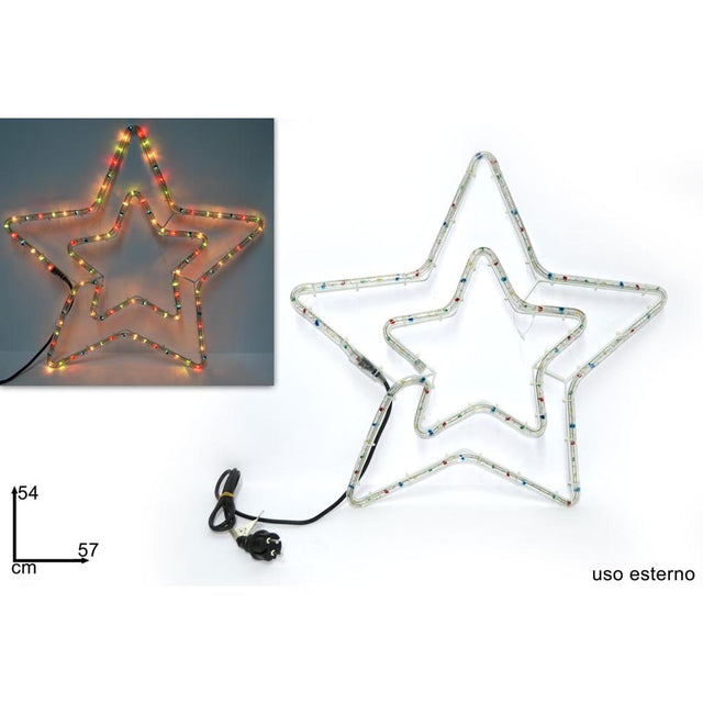 christmas doppia stella luminosa multicolor ean 8027501757334