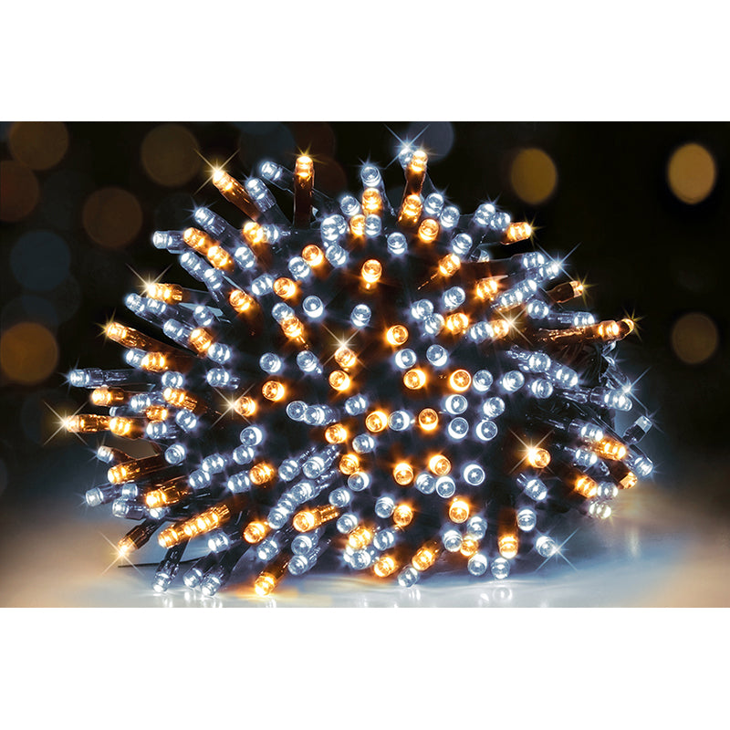 christmas luci 1000led esterno 8 frequenze bianca e calda ean 8032089568227