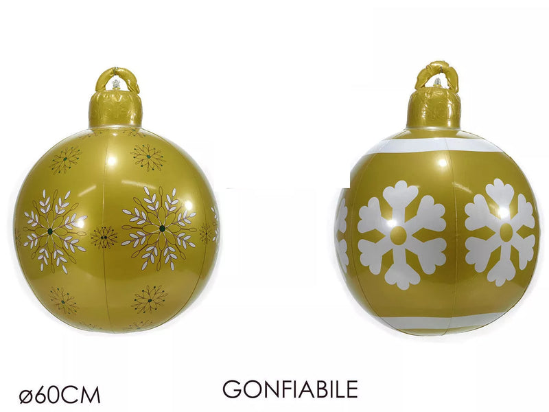 christmas palla di ntale fonfiabile 60cm oro conf 2 pz ean 8015361414368