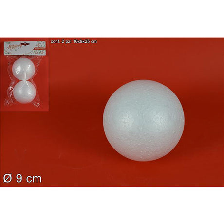 christmas palla polistirolo decorativa 2 pezzi 9 cm ean 8033113077470
