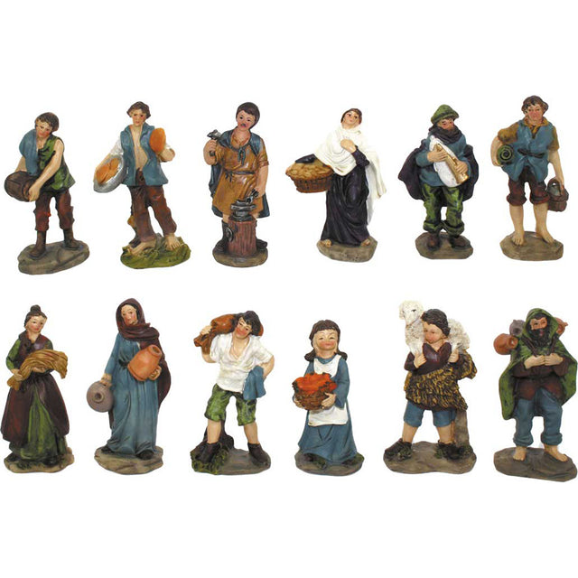 christmas pastori 12cm 12 modelli personaggi presepe ean 8033113170768