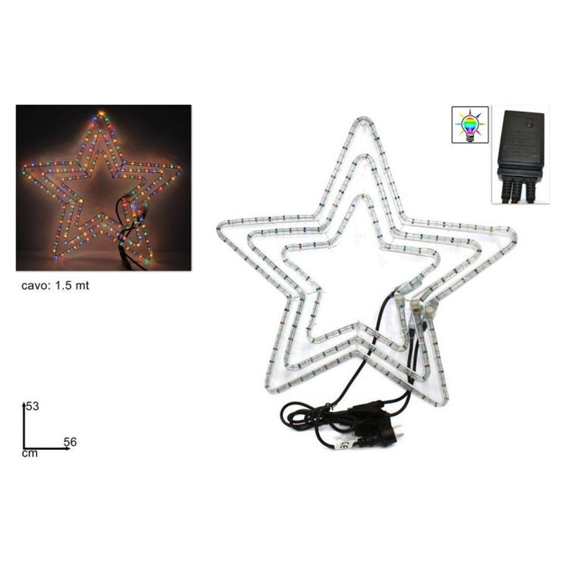 christmas stella luminosa con giochi di luce multicolor ean 8033113339783