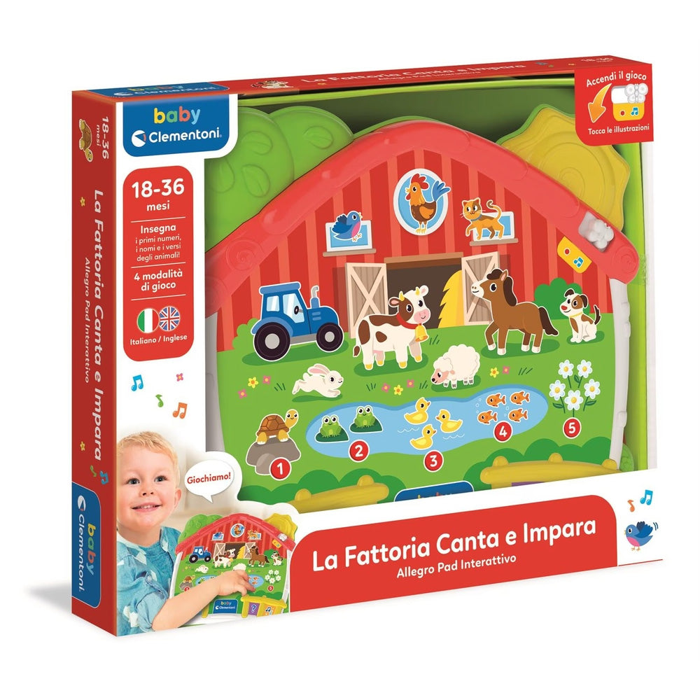 clementoni baby fattoria canta e impara 17516 ean 8005125175161