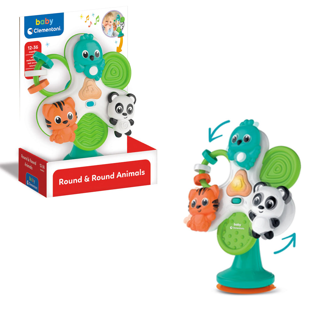 clementoni baby roound e round animals ventosa per seggiolone ean 8005125179152