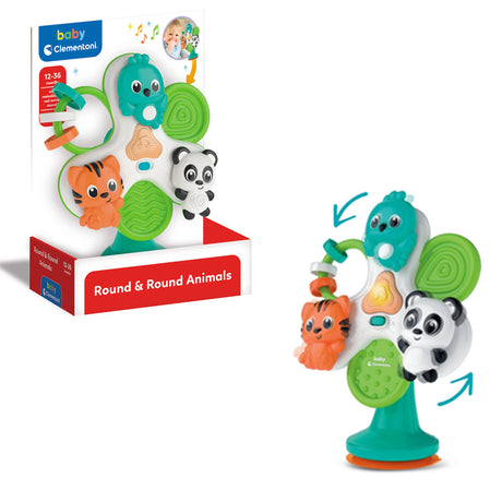 clementoni baby roound e round animals ventosa per seggiolone ean 8005125179152