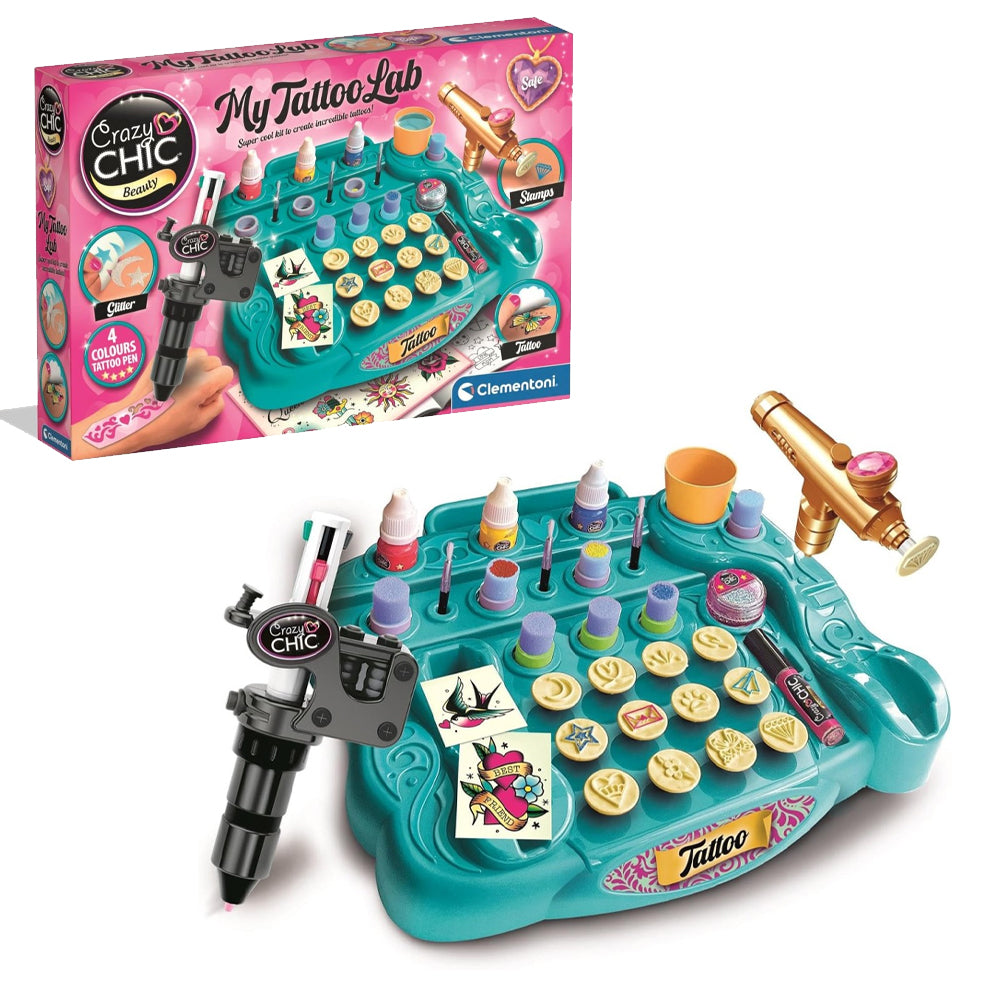 clementoni crazy chic my tattoo laboratorio kit ean 8005125182602