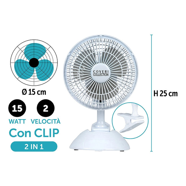 coveri ventilatore da tavolo d 15 cm 2in1 15w ean 8024972082293