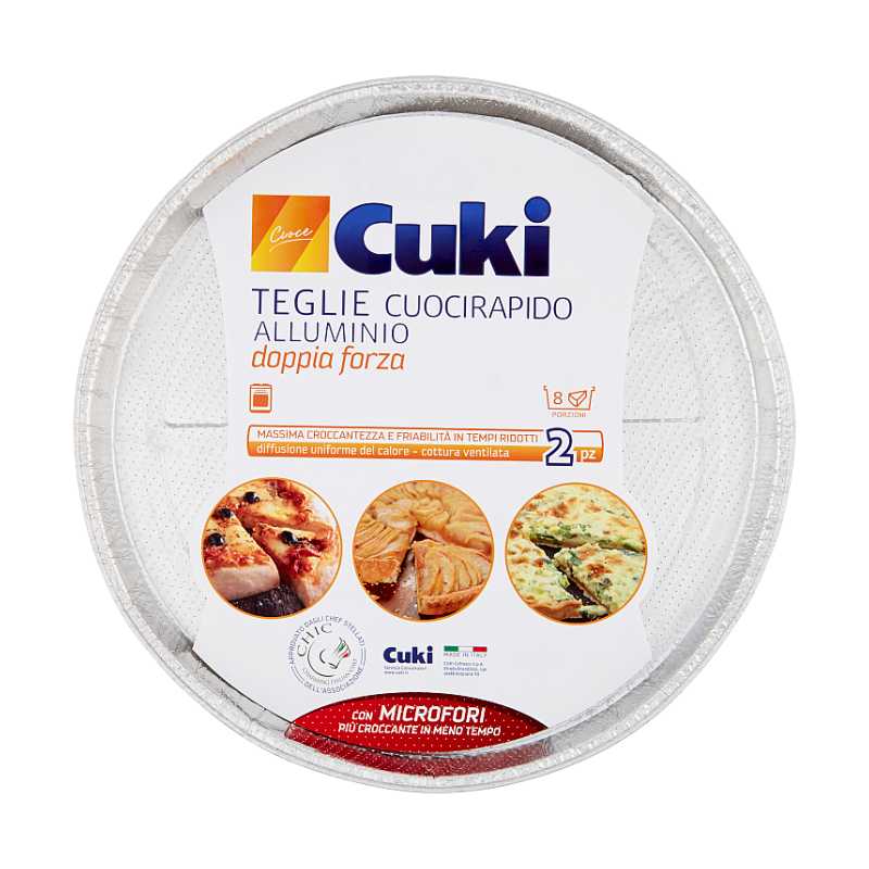 cuki vaschette alluminio 2 pz cuocirapido 33 2x28 cuki ean 8003980907699
