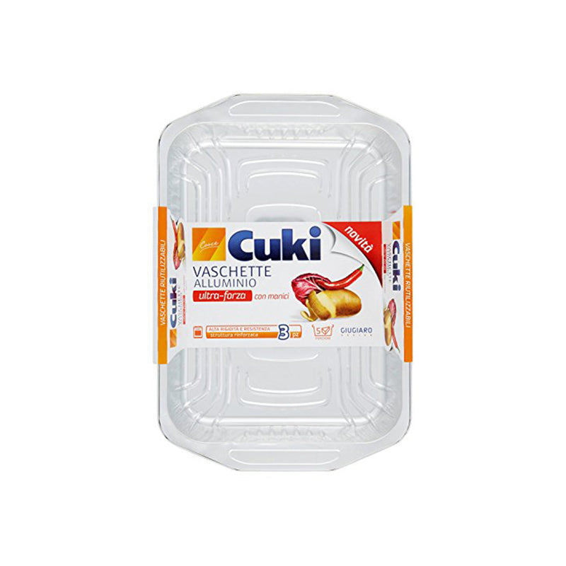 cuki vaschette alluminio 3 pz 32x21x5 cuki ean 8003980907361