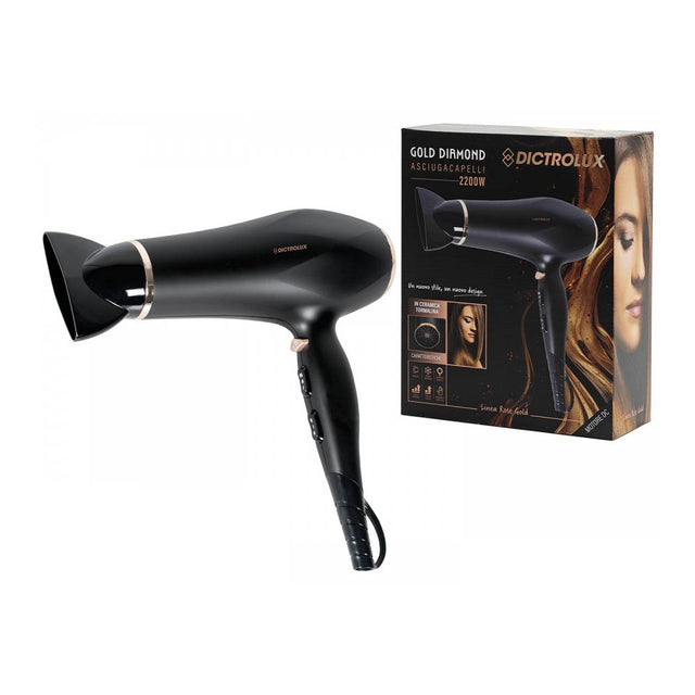 dictro lux phon 2200w gold diamond ceramica nero ean 8015361210618