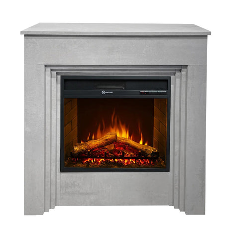 divina fire camino elettrico da terra bellini legno cemento ean 8056157809128