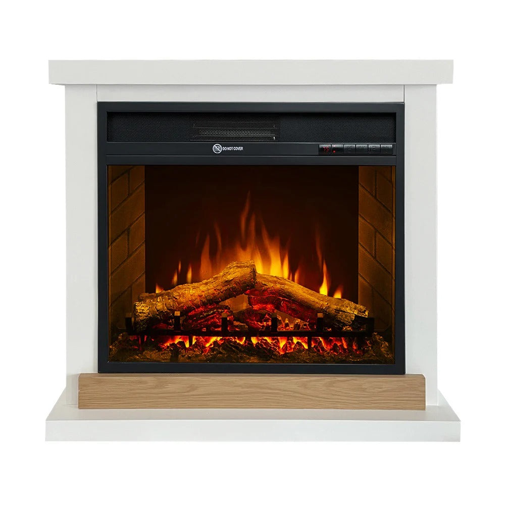 divina fire camino elettrico da terra stoccolma legno bianco ean 8056157809050
