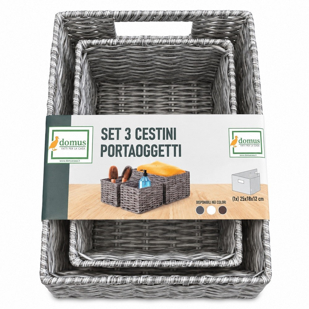 domus cestini portaoggetti set 3 pz ean 99508005