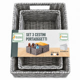 domus cestini portaoggetti set 3 pz ean 99508005