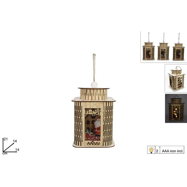 immagine-1-due-esse-christmas-lanterna-in-legno-con-scenario-di-natale-assortita-ean-8053482124186