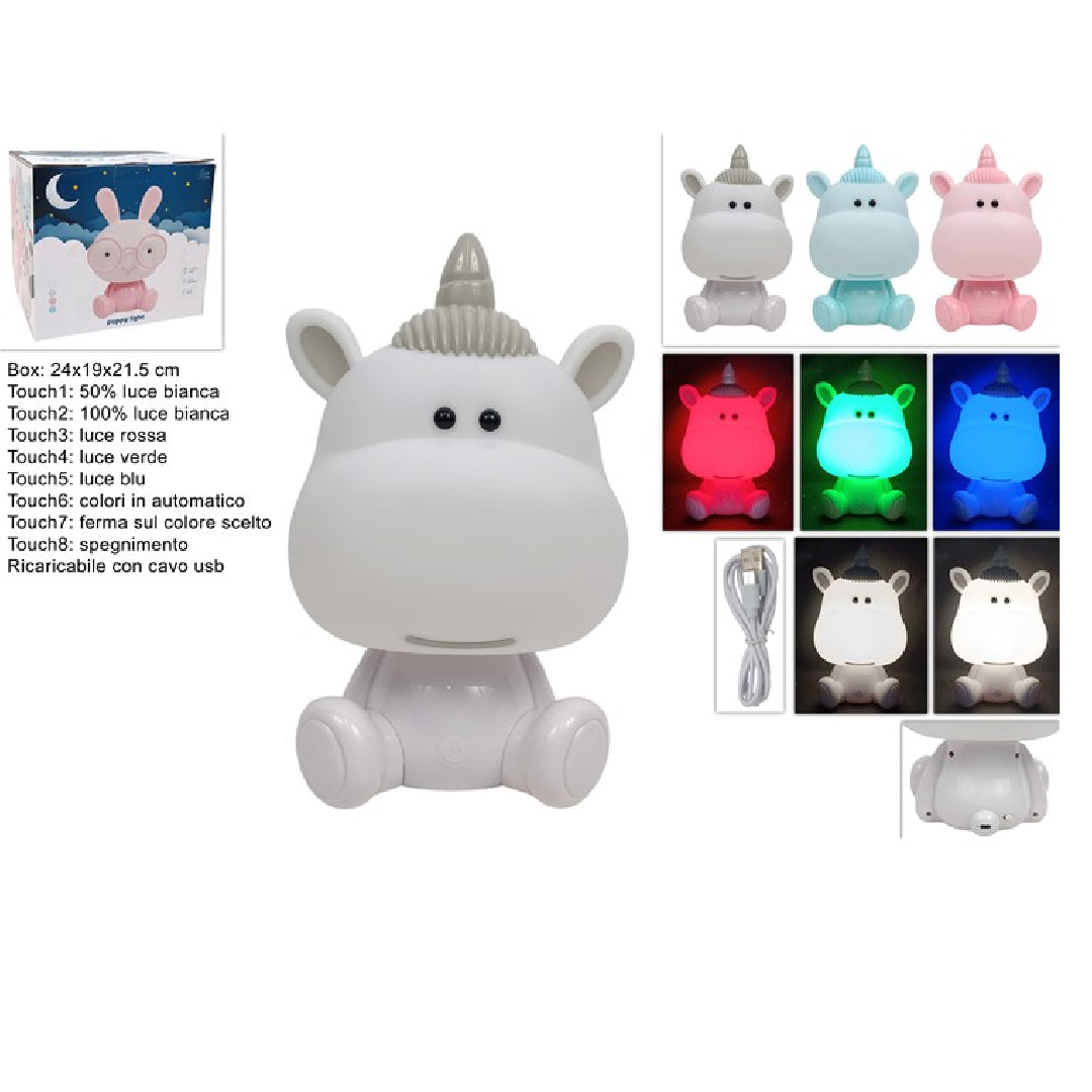 due esse distribuzione lampada led unicorno multicolor ricaricabile ean 8034048685358