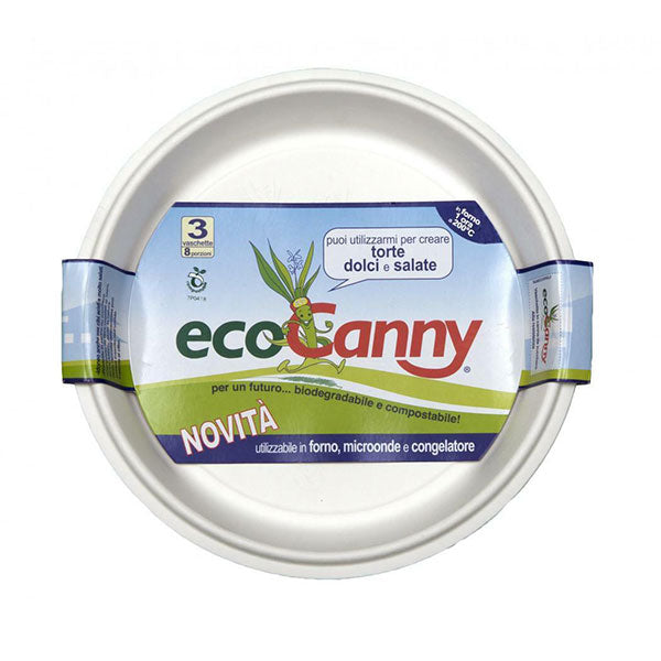 ecocanny vaschette in canna da zucchero per torte 3pz ean 8032764019426