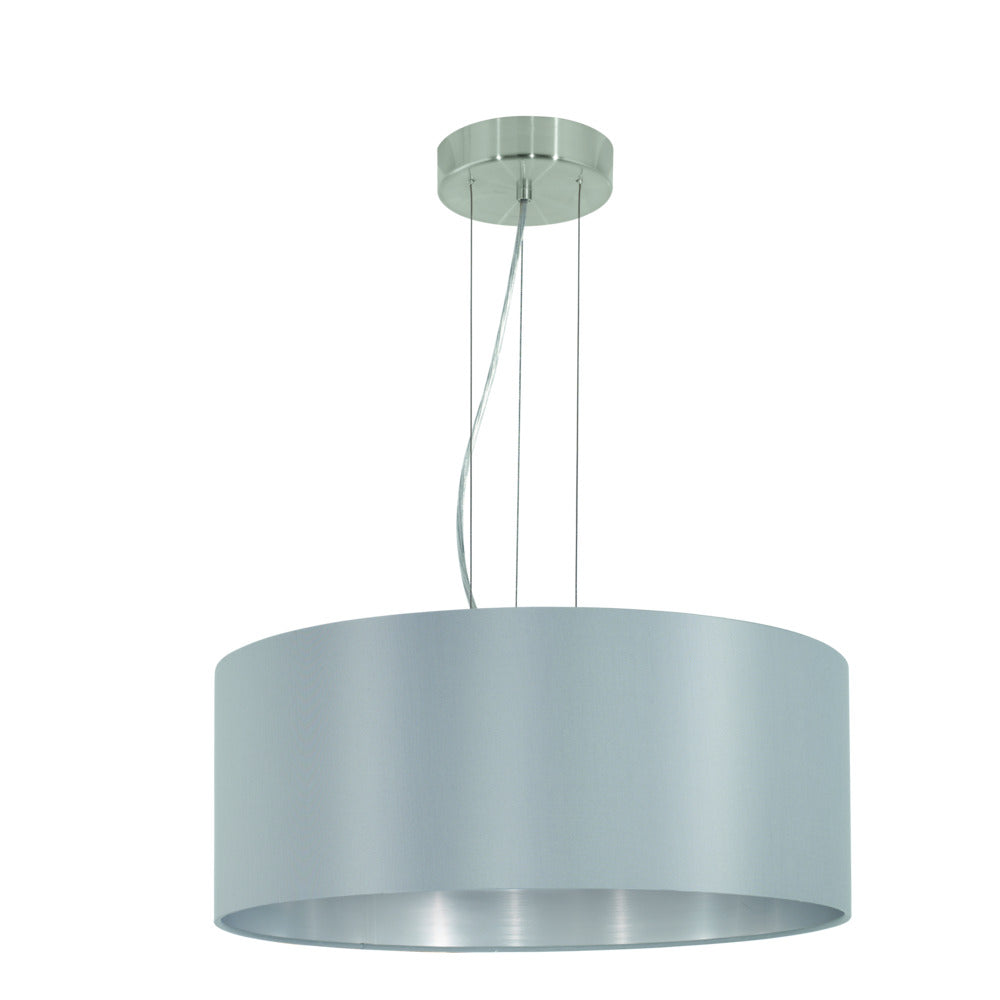 eglo sospensione maserlo d 53 3x60w grigia ean 9002759316068