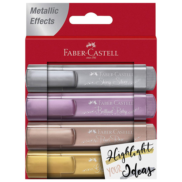 Set di pennarelli metallici Faber-Castell - 4 pezzi