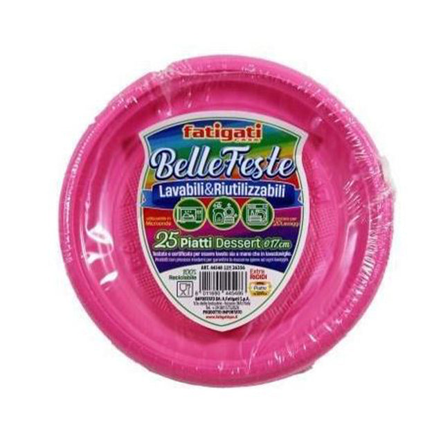 fatigati piatti dessert 25pz d17 fucsia 6gr ean 8011690445486