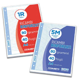favini fogli di ricambio a4 confezione 40fg 80 gr 5 mm ean 8007758123342