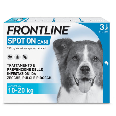 frontline antiparassitario frontline spot on cani 10 20 kg 3 pipette ean 4064951021893